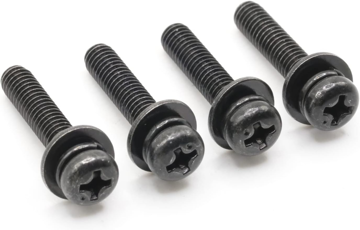 ReplacementScrews 1 Set of Metric Screws (Model RS-198322) Pan Head - Philips Drive - Black Plated (Pack of 4)