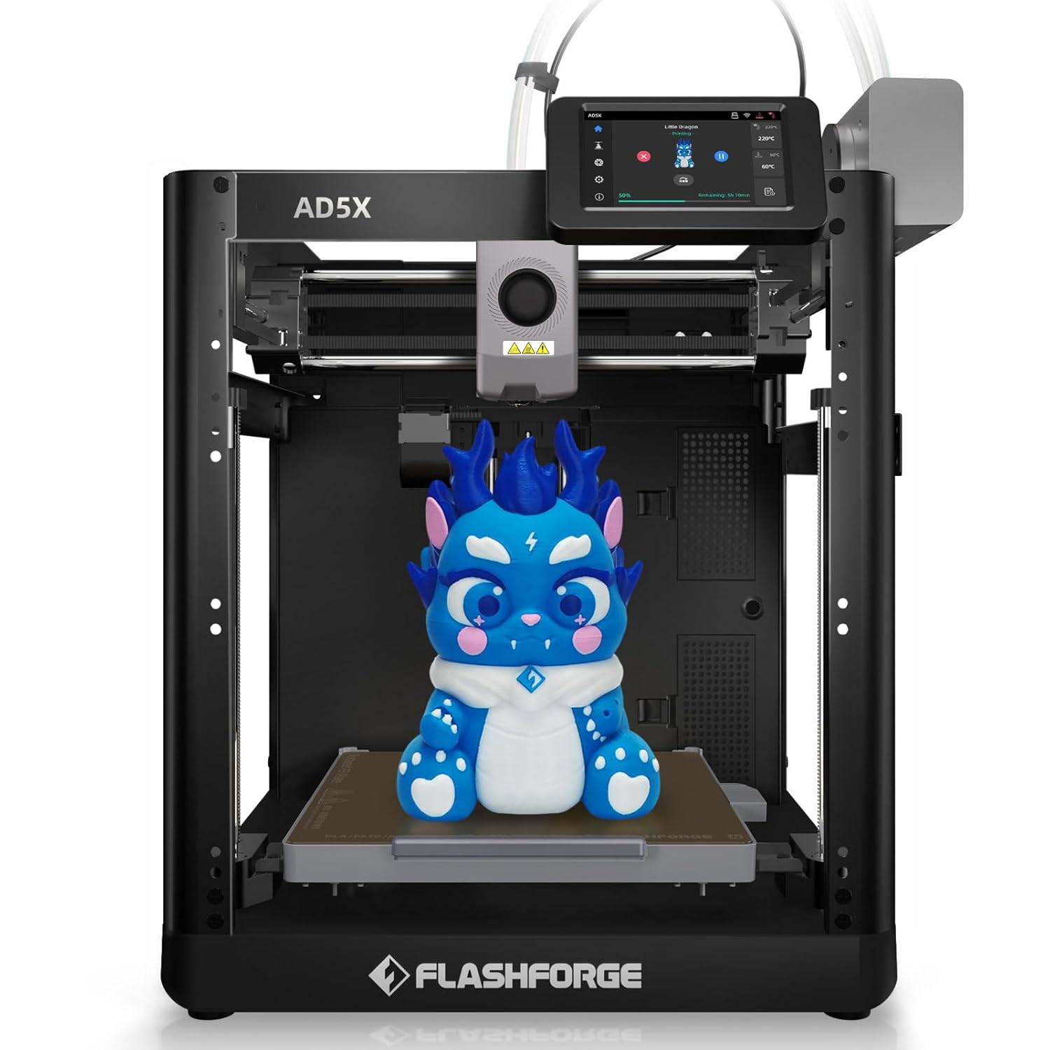 FLASHFORGE AD5X 3D Printer,Smart Multi-Color 3D Printer with IFS,Max 600mm/s High Speed 4 Colors Printing,Fully Auto Leveling,300°C Direct Extruder,for PLA-CF,PETG-CF,Print Size 220x220x220mm