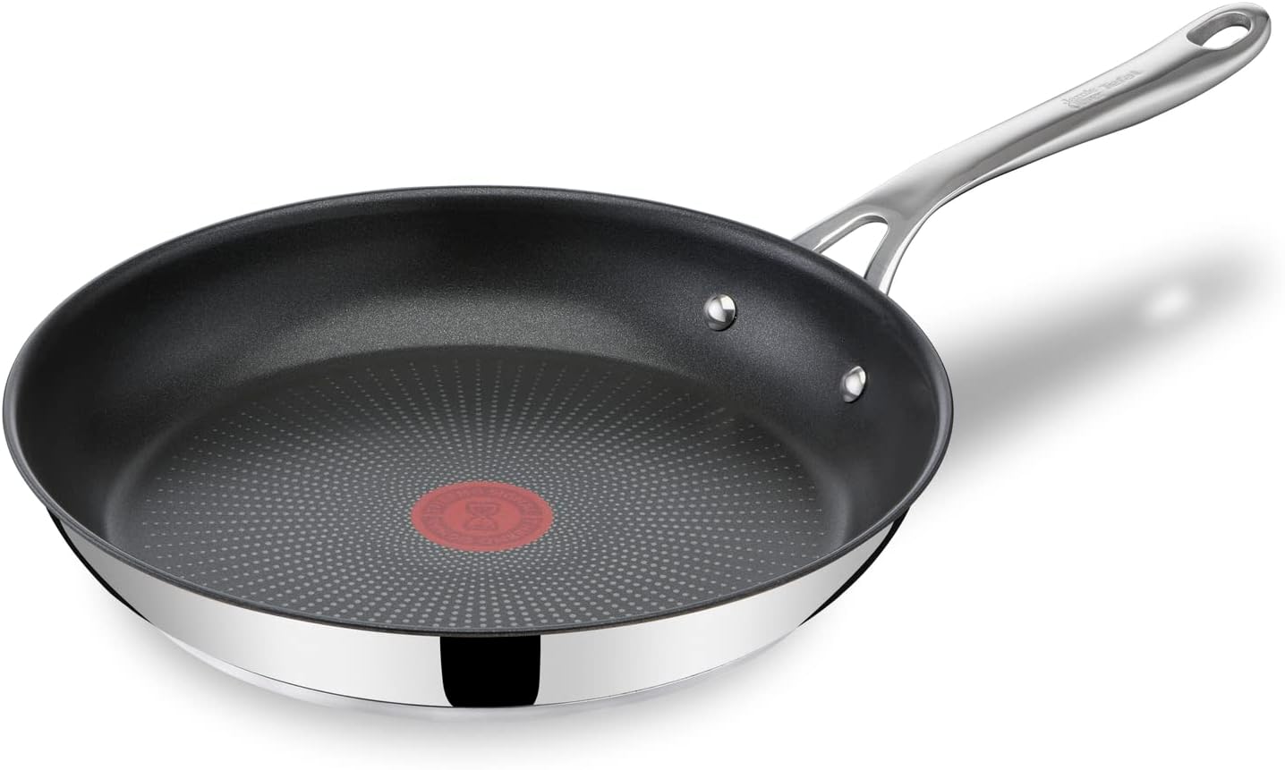 Tefal Jamie Oliver Cook's Direct 28cm Frying Pan, Non-Stick Titanium Coating, Thermo-Signal™ Heat Indicator, Induction Compatible, Oven Safe, 10-Year Guarantee