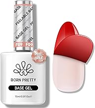 Born Pretty Peel Off Base Gel, Peelable Base Gel Coat for Gel Polish, Peelable Clear Foundation for Use with UV LED Nail Lamp, Nail Practice UV Nail Lamp Required Perfect for Beginners 15ML