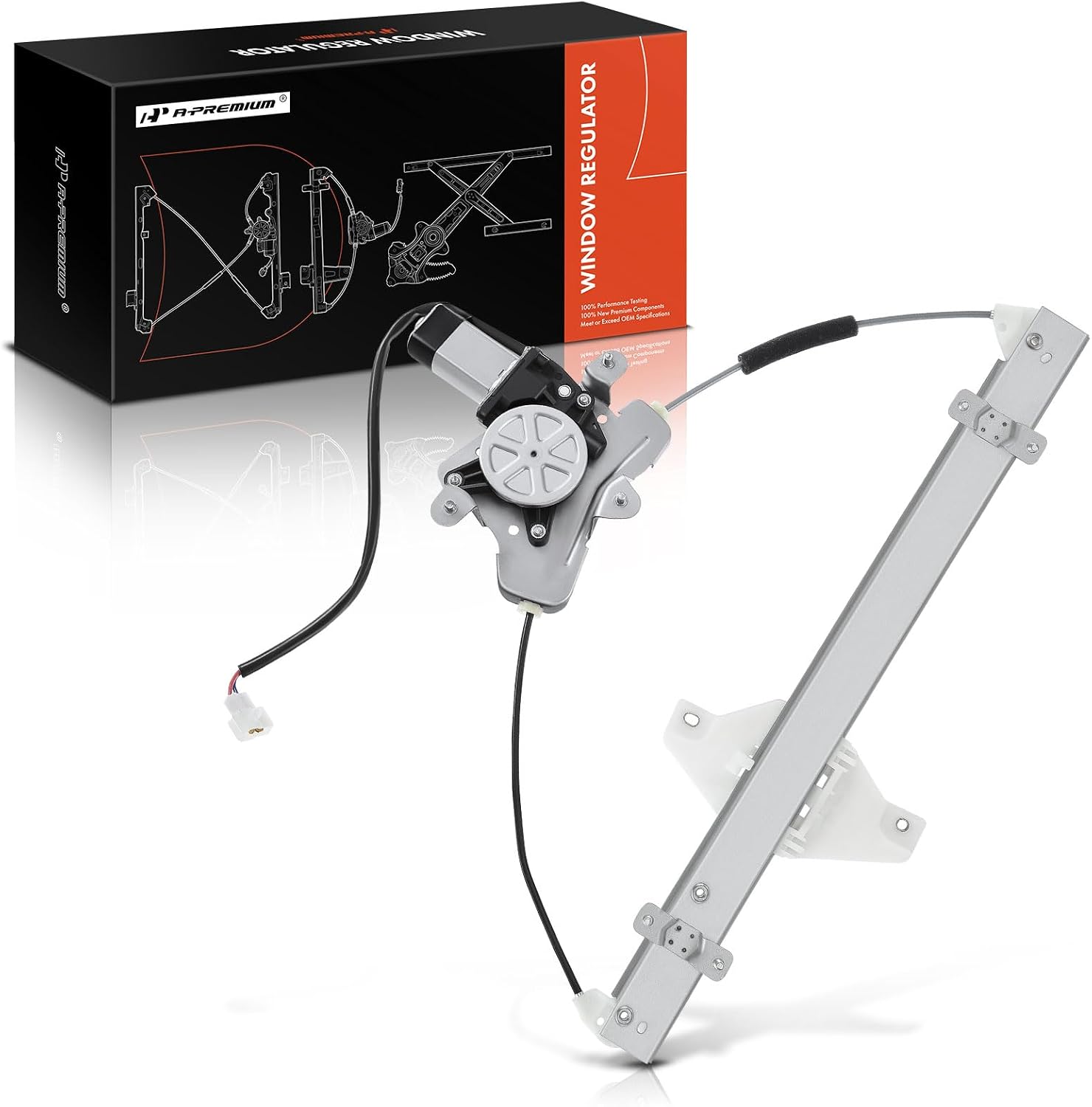 A-Premium Rear Passenger Side Power Window Regulator with Motor (2-Pin) | for Saturn Vue 2008-2010 Chevrolet Captiva Sport 2008-2015
