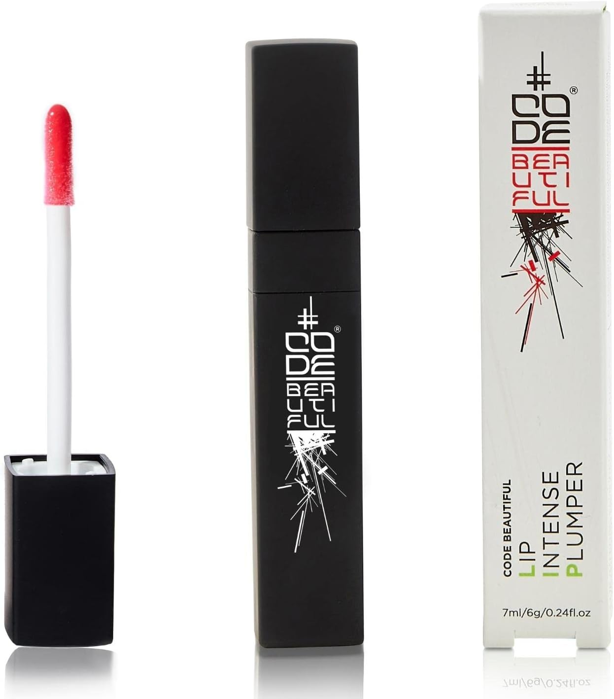 CODE Beautiful Lip Plumping Treatment Gloss for Fuller Plumper Lips | Long Lasting | Hyaluronic Acid Infused | Vegan & Cruelty Free | Lip Intense Plumper 7ml