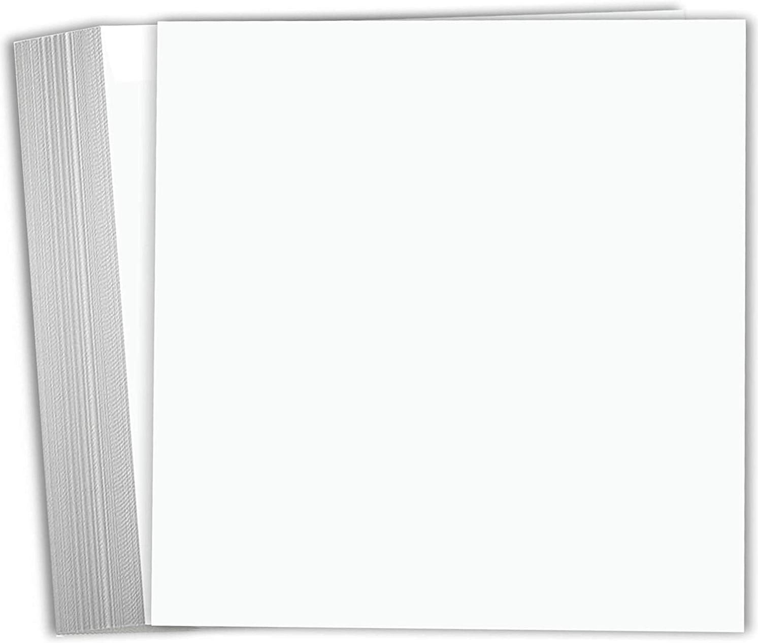 Hamilco White Cardstock Scrapbook Paper 12x12 Heavy Weight 100 lb Cover Card Stock – 25 Pack