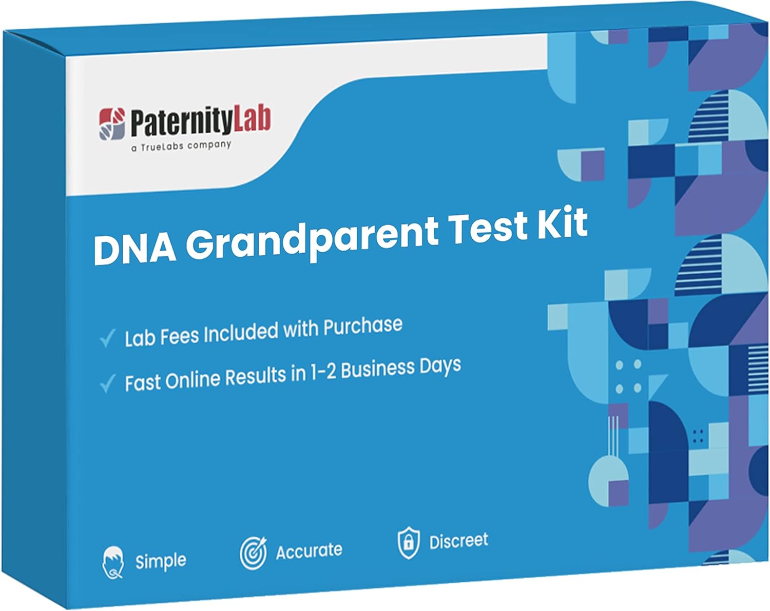 PaternityLab DNA Grandparent Test - Lab Fees & Shipping Included - Results in 1-2 Days - at-Home Collection Kit for Grandparent & Child