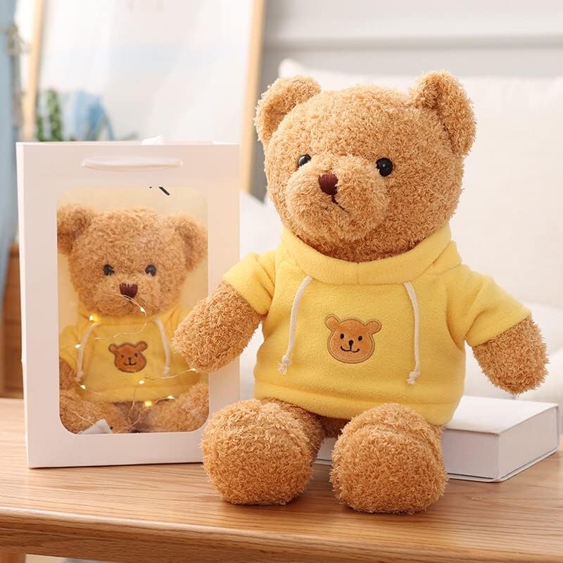 Teddy Bear Plush- cuddly soft toys - 30cm brown bear - Cute Stuffed animal - Lovely Gift for Kids, Girls, boys, Girlfriend for Christmas, Valentine & birthday (Yellow Bear)