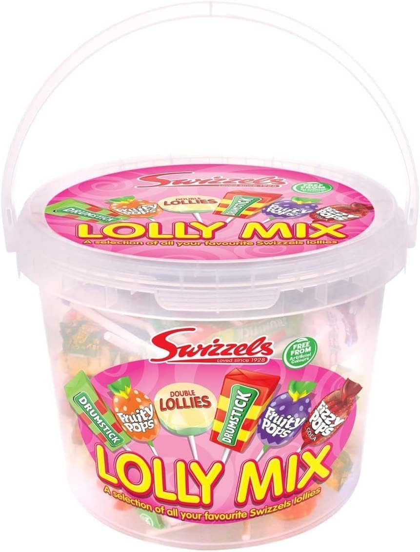 Selection Sweet Tub Swizzels Lolly Mix Kids Party Sweets Bucket Variety | 1.06Kg | Selection of favourite Swizzels Lollies | Family Share Pack | Ideal Present | Sold by Essential Products