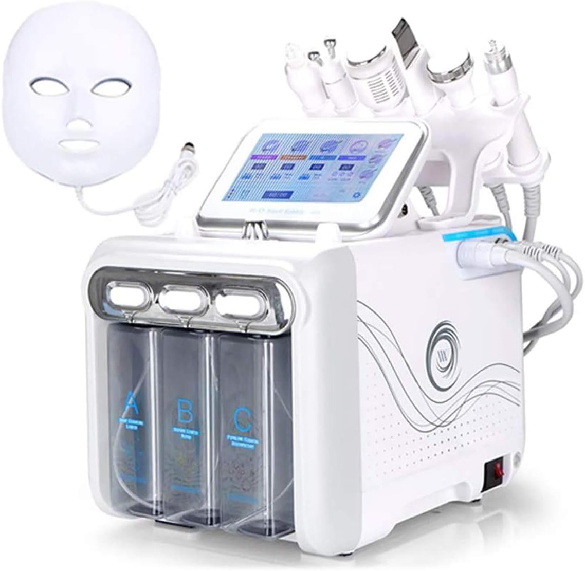 INKMEX 7 In 1 Water Oxygen Hydra-facial Machine With Led Mask Facial Deep Cleansing Peeling Hydro Dermabrasion Jet Peel Small Bubble Device