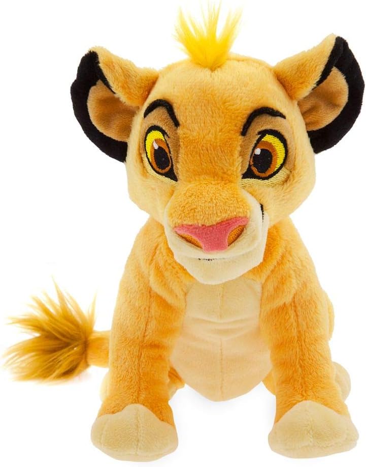 Disney Store Official Mini Bean Bag Plushies - Simba - Cute Stuffed Animal with Detailed Sculpting, Embroidered Features, Bean Bag Bottom Plush Toys for Kids