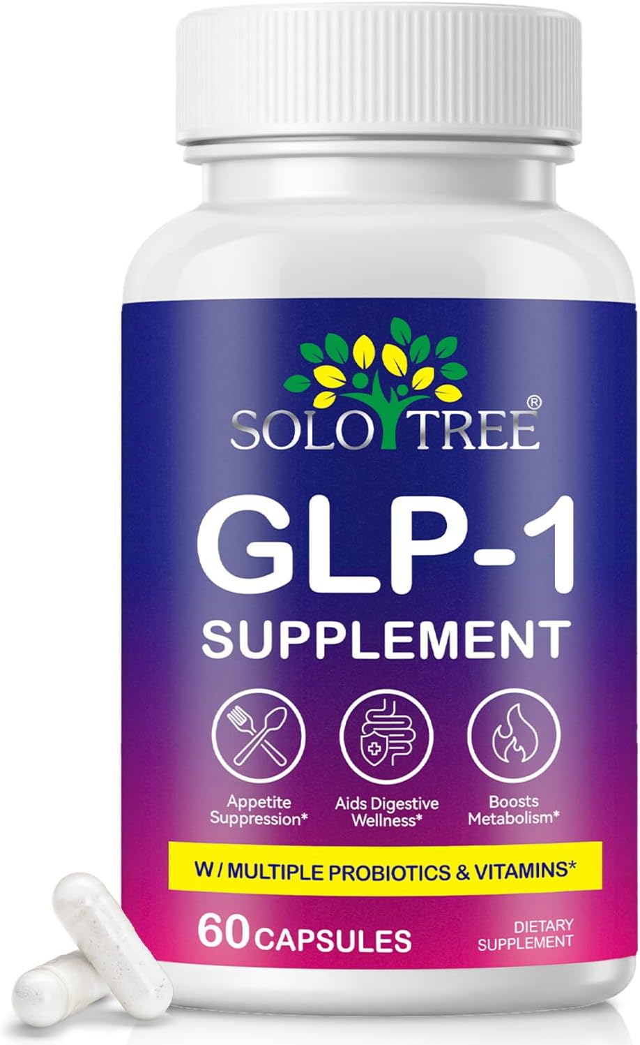 GLP-1 Supplement Support, GLP Activate Natural Formula, GLP-1 for Metabolic, Energy, Take Before Meal, Probiotics to Help Control Hunger & Cravings -60PCS