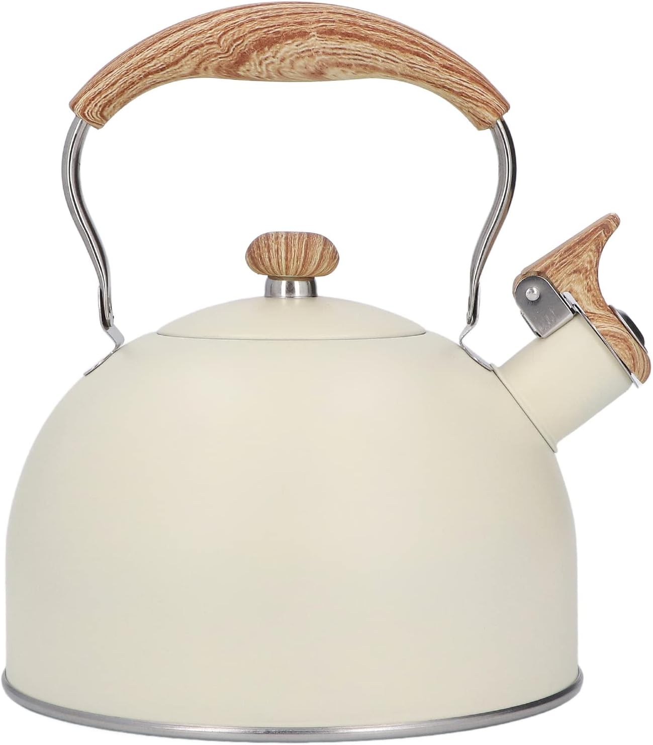 Kettle Kettle, Tea Kettle Modern, Whistle Kettle, 2.5l Stainless Steel Induction, Vintage Flute Boiler, Teapot with Handle for Kitchen Camping Gas Stove