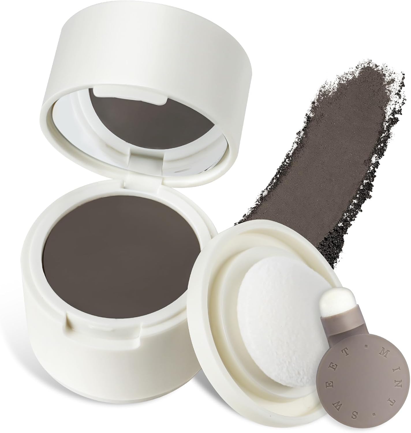 Instantly Hairline Powder, Hair Root Touch Up Powder Conceal Receding Hairline, Windproof&Sweatproof Hair Root Concealer, Professional Hairline Shadow Powder with Mirror and Puff(Dark Brown)