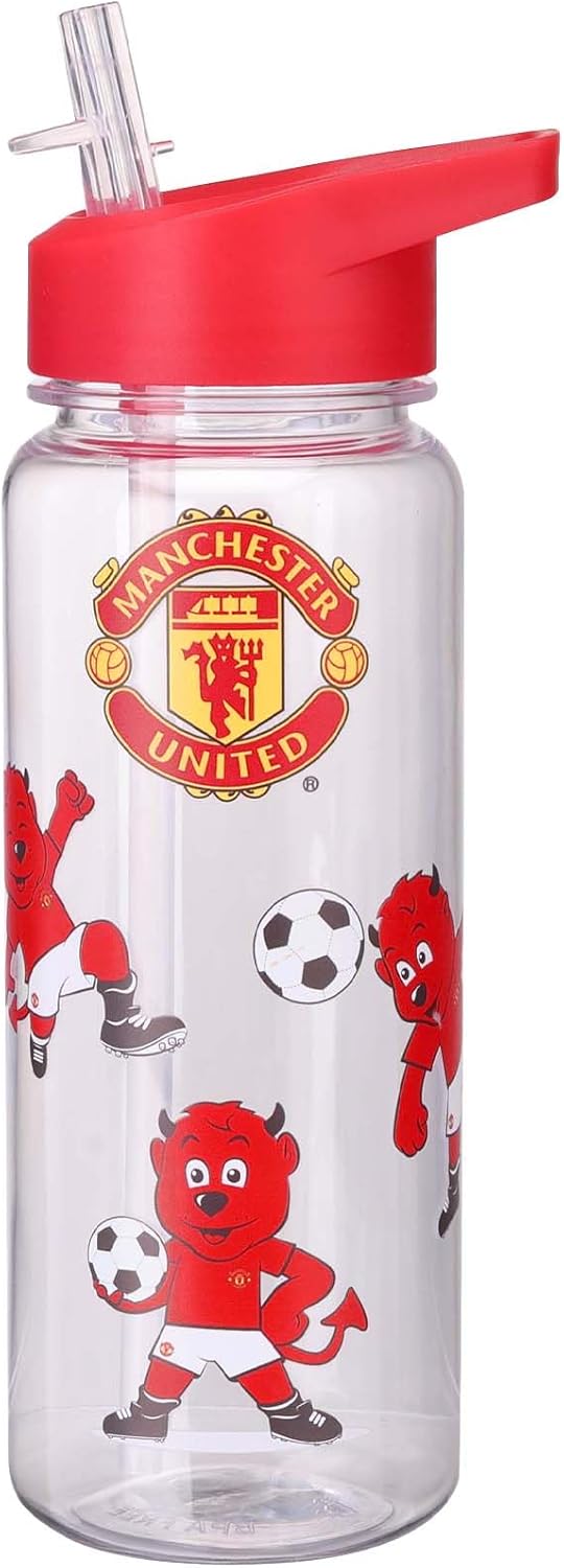 FOCO Officially Licensed Manchester United FC Kids Red Devils Football Mascot Water Bottle 600ml