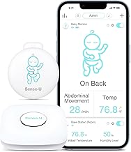 Sense-U Smart Baby Movement Monitor 3 - Tracks Baby's Abdominal Movement, Sleep Position, Temperature, with Real-time Alerts, Anytime, Anywhere
