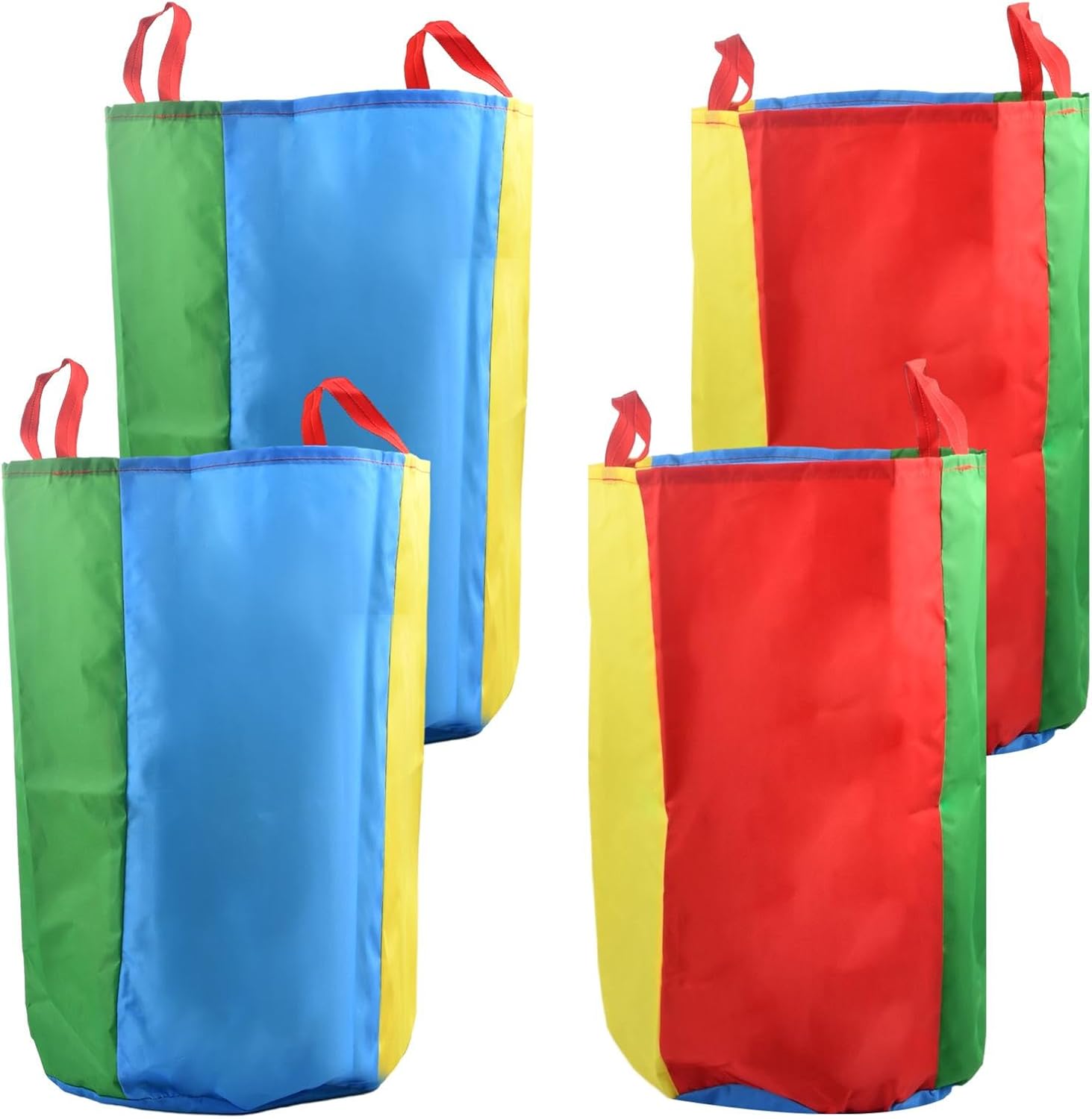 4 PCS Race Sack Bags, Sports Day Kit, Colorful Jumping Bags, Kids Field Race Bag Parent-Children games, Outdoor Sports Balancing Game Activities Equipment for Birthday Family Party
