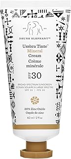Drunk Elephant Umbra Tinte Mineral Cream SPF 30/PA+++ - 100% Mineral Sun Protection - Lightweight & Blendable - Free of Essential Oils, Silicones & Fragrances - Cruelty Free - 2 fl oz