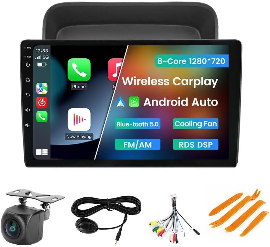 Car Radio Stereo for Toyota Land Cruiser 1998-2002, Biorunn Android 13 10.1 Inch (8GB+128GB) 8-Core GPS Navigation Wireless Car-Play Android Auto Upgrade Dash IPS Head Unit Blue-Tooth 5GWiFi
