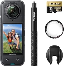 Insta360 X4 Premium Lens Guards Bundle - 8K Waterproof 360 Action Camera, 4K Wide-Angle Video, Invisible Selfie Stick, Removable Lens Guards, 135 Min Battery Life, AI Editing, Stabilization