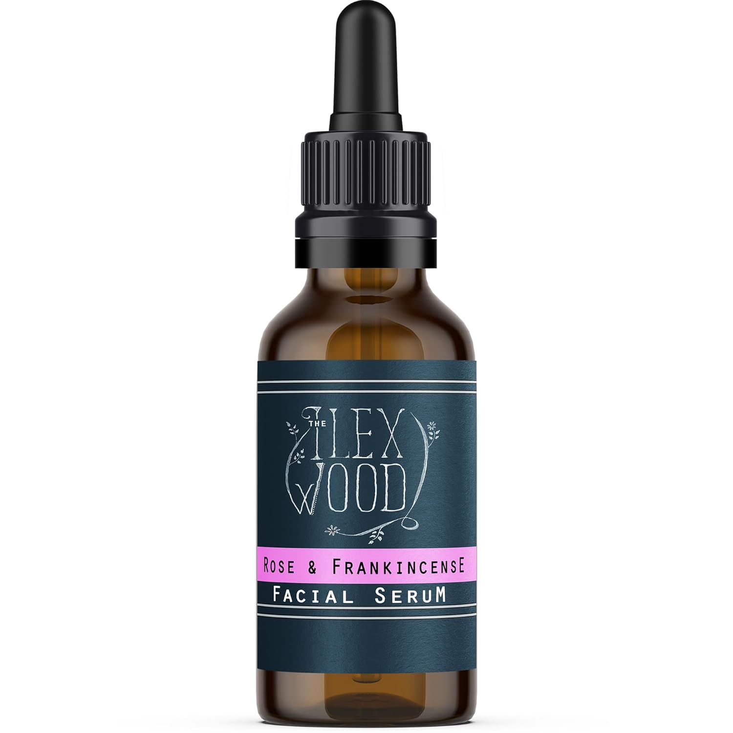 The Ilex Wood - Rose and Frankincense Face Serum - 100% Natural, Vegan, Moisturising, Anti Ageing, Wrinkle & Line Reducing Ingredients, Cruelty Free, Palm Oil Free, Plastic Free, Handcrafted - 20ml