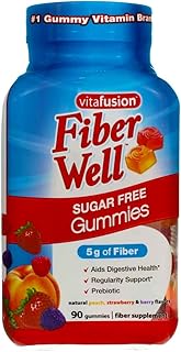 VitaFusion, Fiber Well Gummies, Fiber Supplement, Assorted Flavors - 90 gummies, Pack of 4