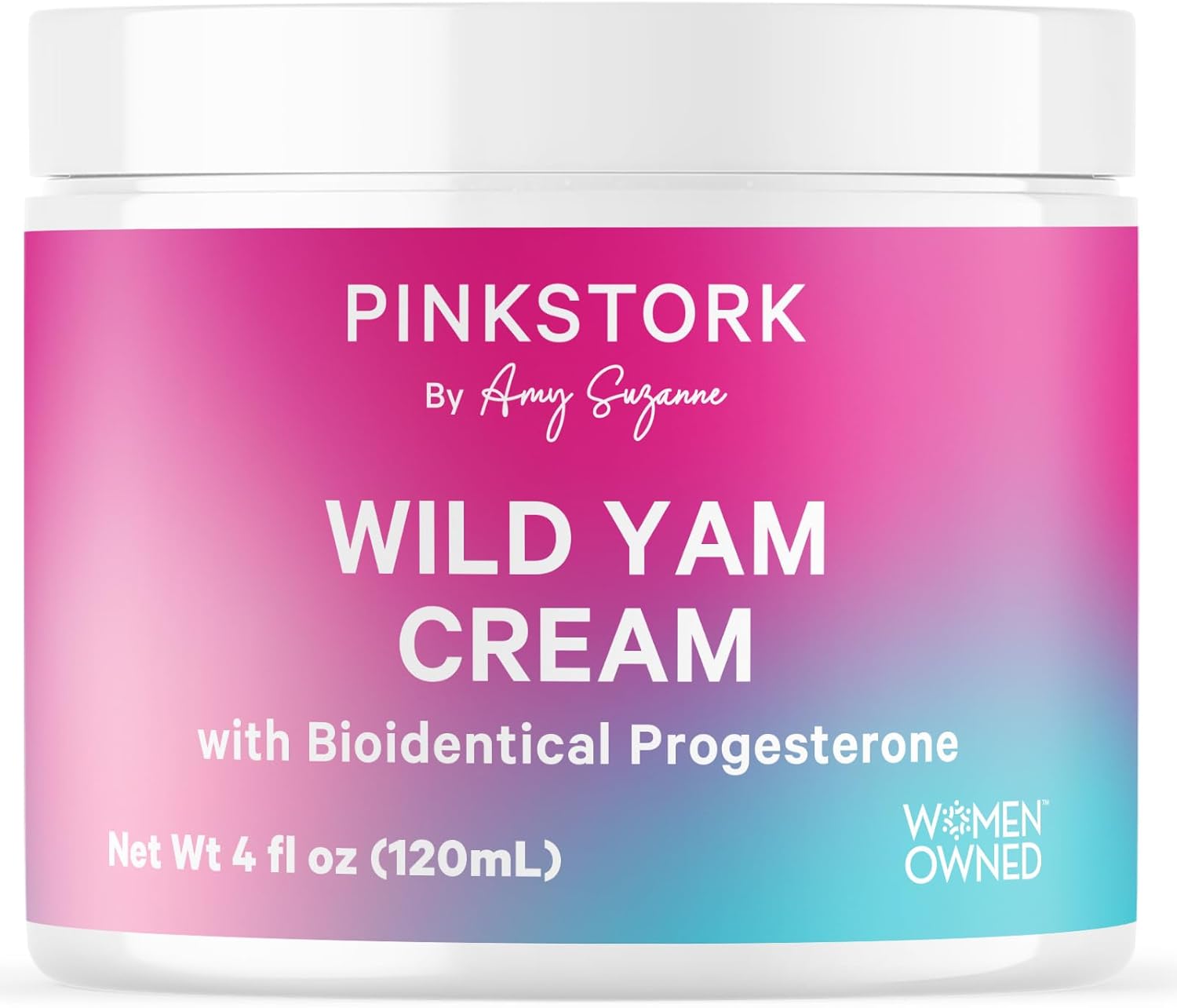 Pink Stork Wild Yam Cream - Hormone Balance, Menstrual Cycle Support, Natural Balancing Cream for Women, Support for PMS, Fertility, Perimenopause, Menopause, Hot Flashes - Unscented, 4 oz