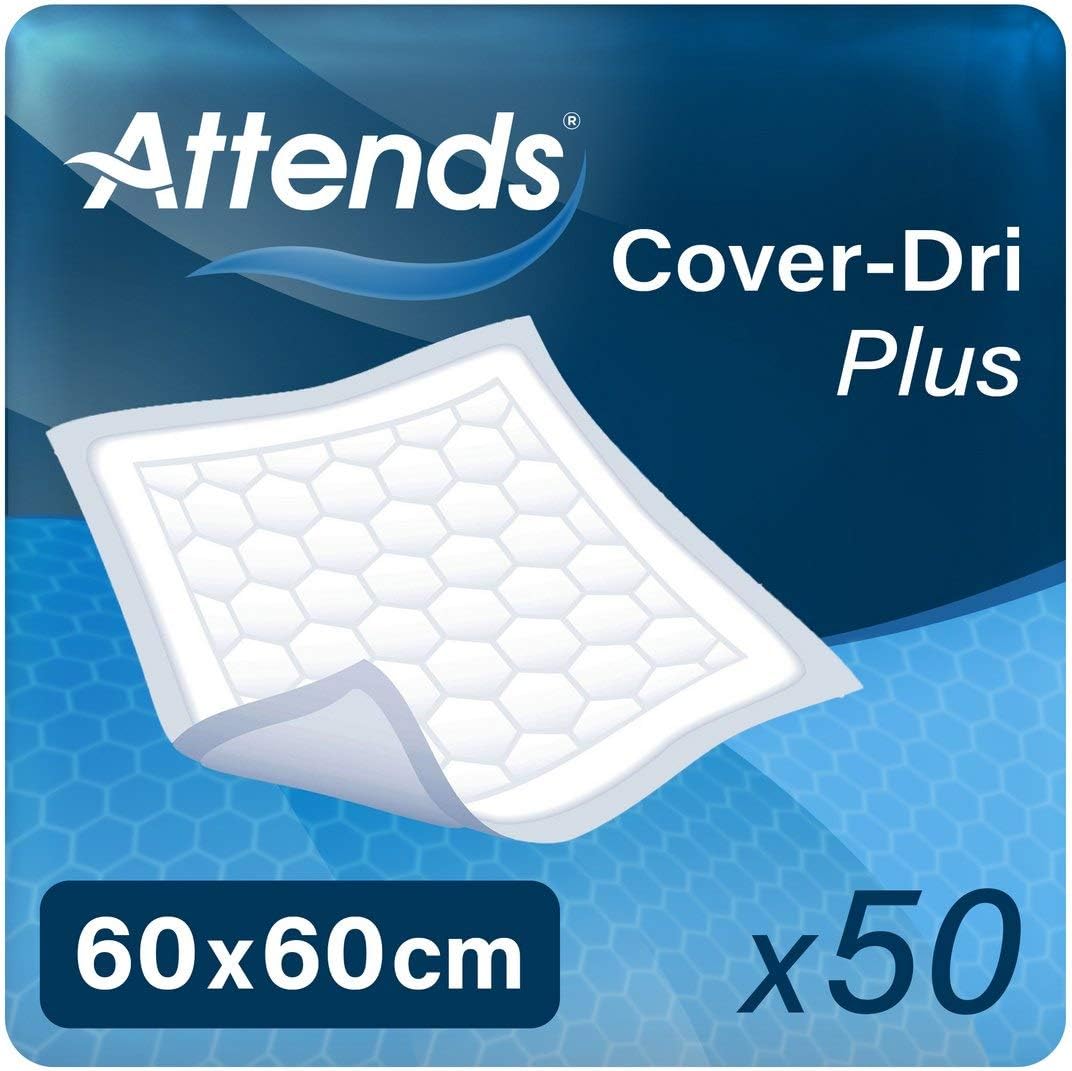 Attends Cover Dri Plus 60x60 (731ml) 50 Pack Incontinence Protection