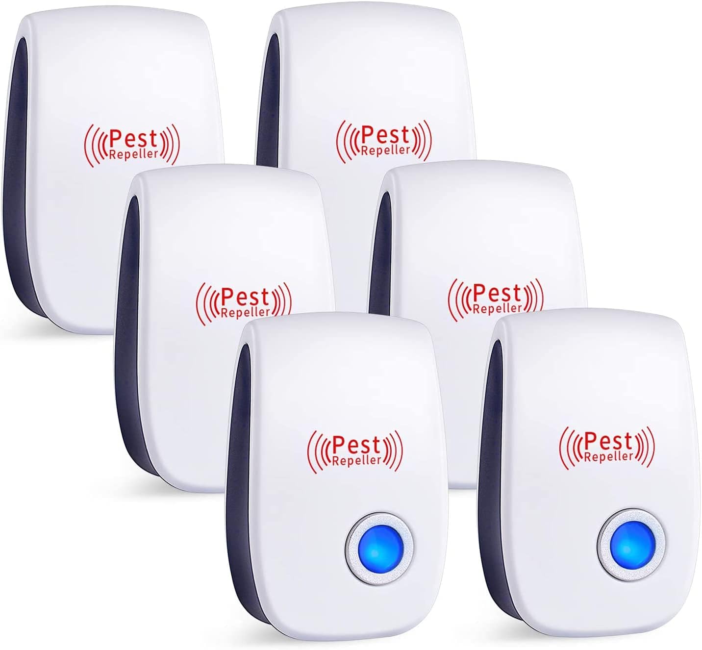 Ultrasonic Pest Control Repellent 6 Packs,Electronic Plug in Sonic Repellent pest Control for Insects Roaches Ant Mice Bugs Mouse Rodents Mosquitoes Spiders