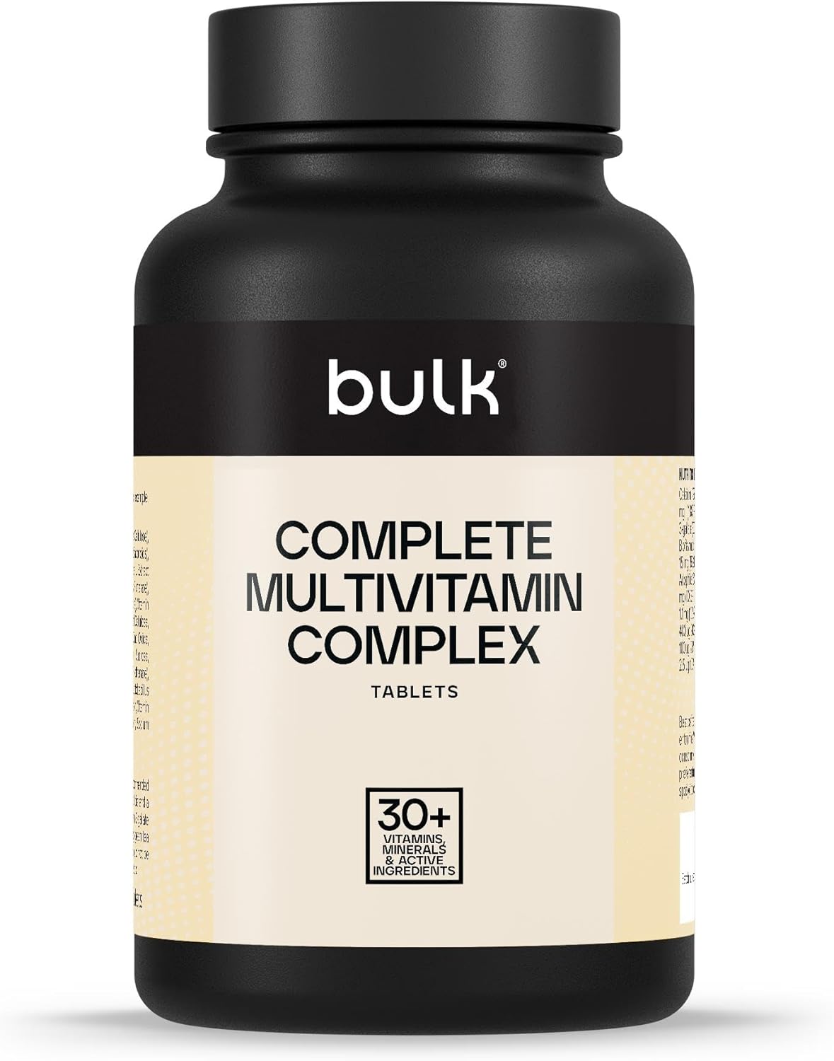 Bulk Complete Multivitamin Complex Tablets, 30 Vitamins, Minerals & Other Active Ingredients, Pack of 90, 90 Servings, Packaging May Vary