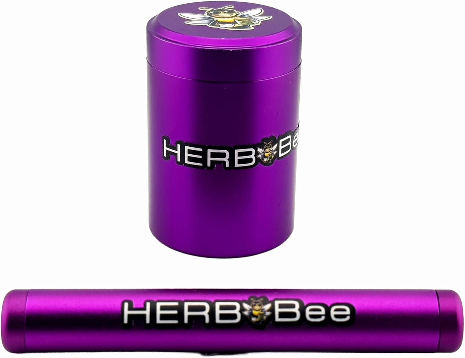 HERB Bee Road Kit – Smell-Proof Aluminum Herb Jar & Tube Set | Anodized, Color-Matched, Lightweight & Durable | Portable Storage for Freshness On-the-Go