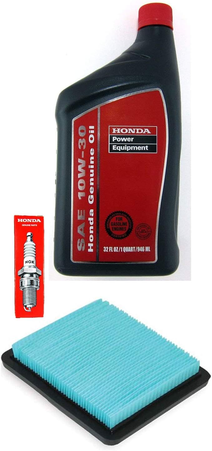 Honda EU3000 Generator Tune-Up Kit, (1) 08207-10w30 Quart Oil, (1) 98079-55846 Spark Plug & (1) 17211-ZS9-A02 Air Filter