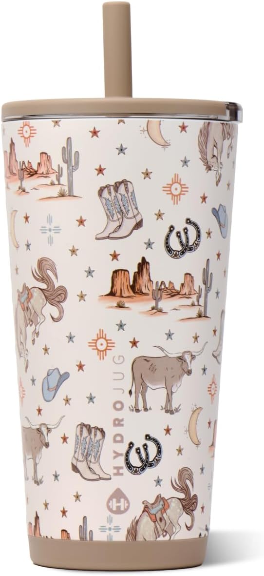 HydroJug Everyday Tumbler 20 oz, Ceramic-Lined Straw Cup, Mesa