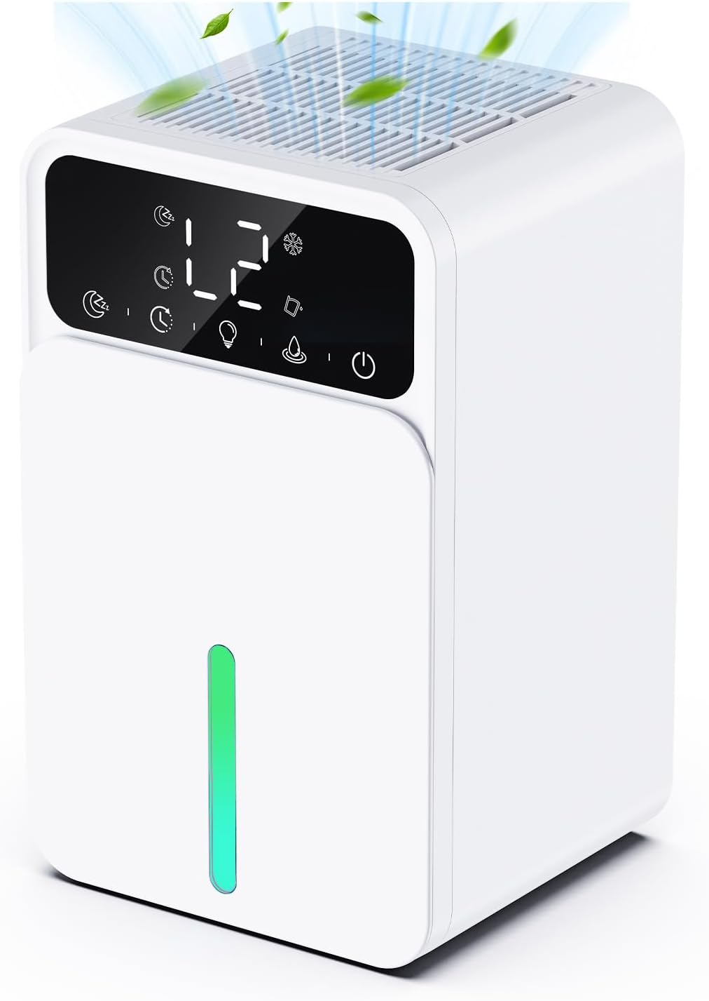 Dehumidifiers for Home, 1500ML Quite Dehumidifiers for Bedroom, Portable Bathroom Dehumidifier, 12H Timer, Automatic Shutoff, 7 Colorful Lights, Small Dehumidifier for Drying Clothes