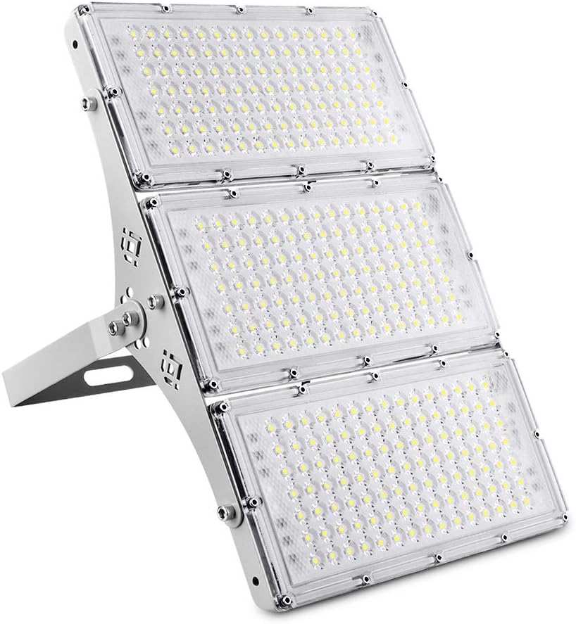 CHARON 300W LED Flood Light, 24000LM Super Bright Outdoor Security Lights with Wider Lighting Angle, 6000K Daylight White, IP66 Waterproof Outdoor Lighting for Garage, Garden, Lawn, Yard, Parking Lot