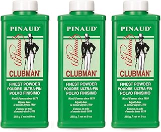 Clubman Pinaud Finest Powder, Classic White Powder for Men, Protection Against Sweat and Body Odor, 9 oz x 3 Packs