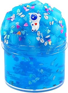 Jelly Cube Clear Blue Highly Sensory Slime, Party Favors for Kids, Novelty and Gag Toys for Girls and Boys, Christmas Stocking Stuffers