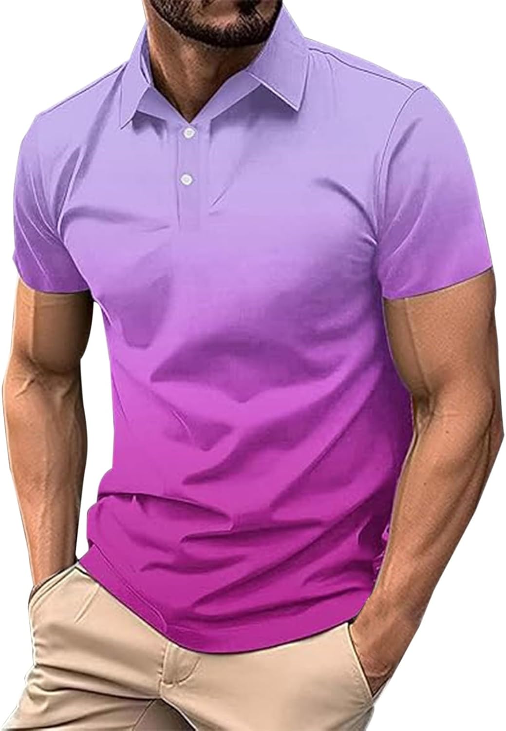 liangp Mens Polo Shirts Short Sleeve Classic Stretch Golf Shirt Casual Fashion T Shirt Breathable Quick Dry Spring Summer Outdoors Holiday Walking Hiking Tshirts Top