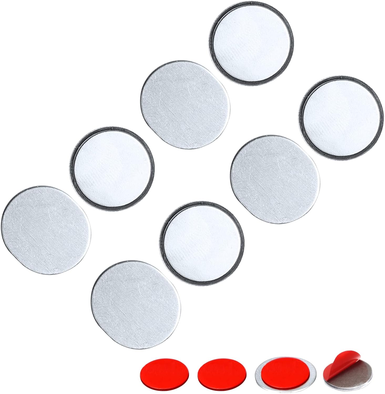 Mousike Magnetic Door Catch Ultra Thin Cabinet Magnets Stainless Steel Drawer Magnet Catch for Sliding Door Closure Kitchen Cabinet Cupboard Closet Closer (4Pack)