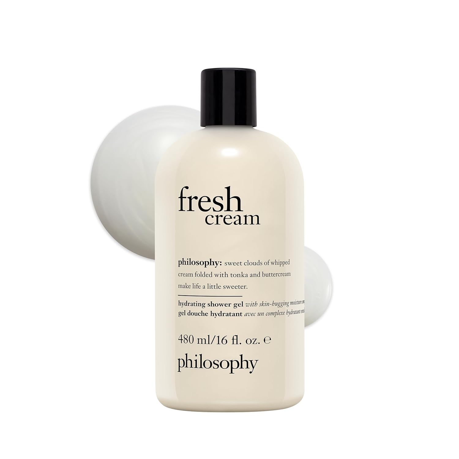 philosophy fresh cream shower gel - with notes of vanilla, heliotrope & tonka bean