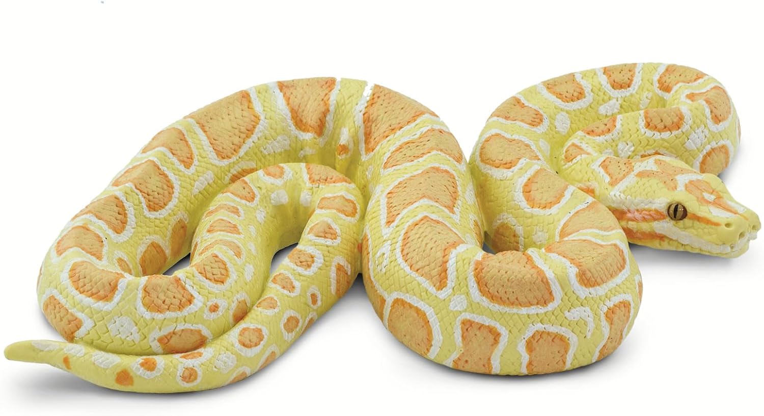 Safari Ltd. Albino Burmese Python Figurine - Lifelike 5.5" Snake Figure - Educational Toy for Boys, Girls, and Kids Ages 3+