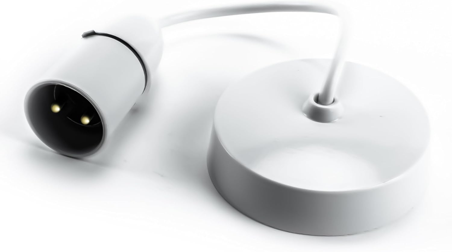 Status Ceiling Pendant Light Fitting, 6‑Inch White Bayonet (B22) Pendant for Ceiling, Pre‑Wired with Cord Grip, Indoor Lighting Fixture, S6INCPB4