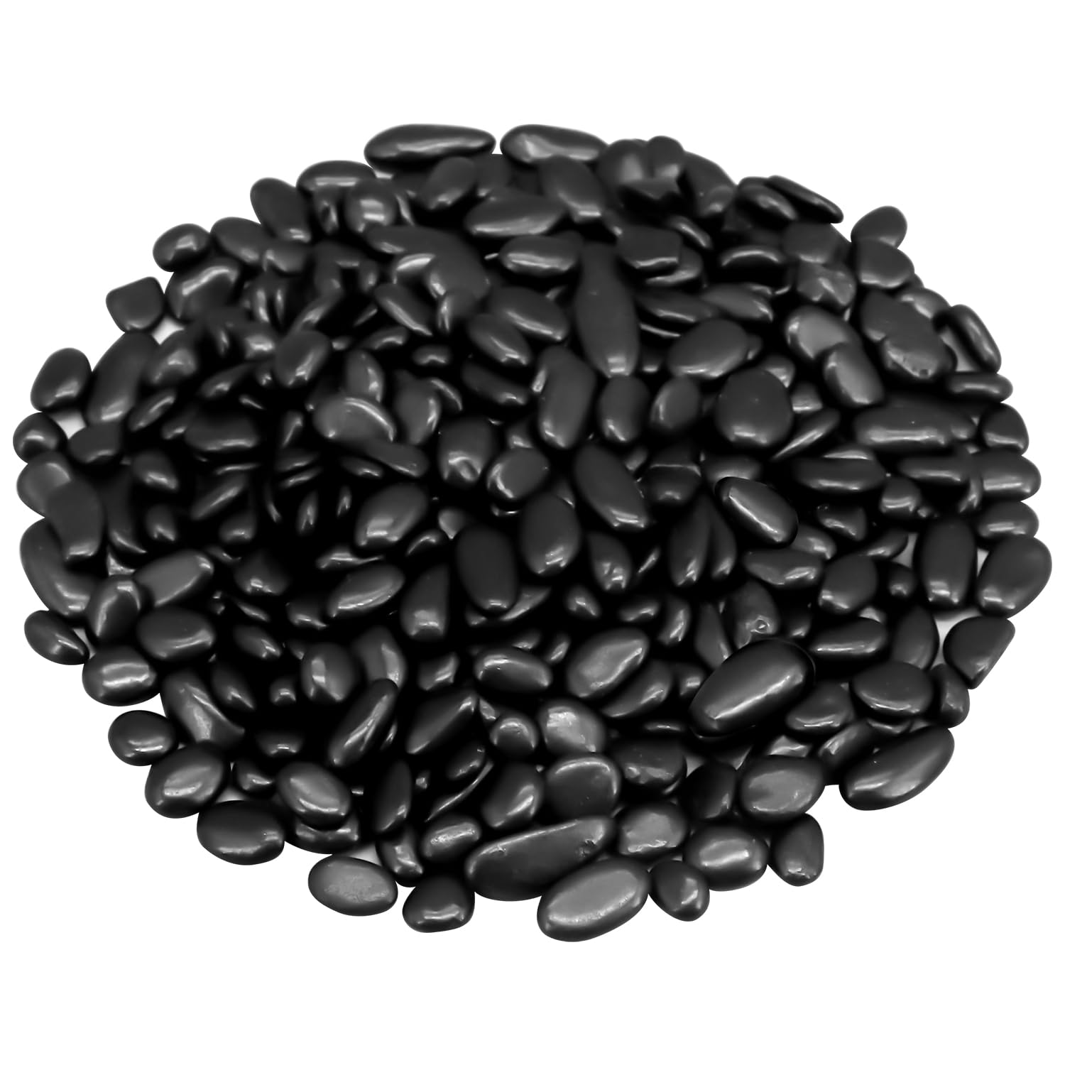 Garden Landscaping Stones, Black River Rocks, Decorative Ornamental Pebbles