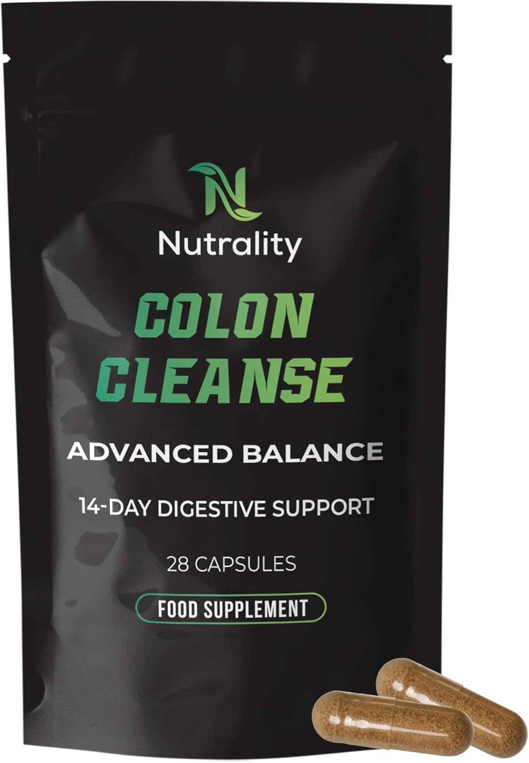 Colon Cleanse Advanced Detox Supplement | 14-Day Rapid Protocol for a Healthier You | Stool Softener 100% Natural | 28 Vegan Capsules