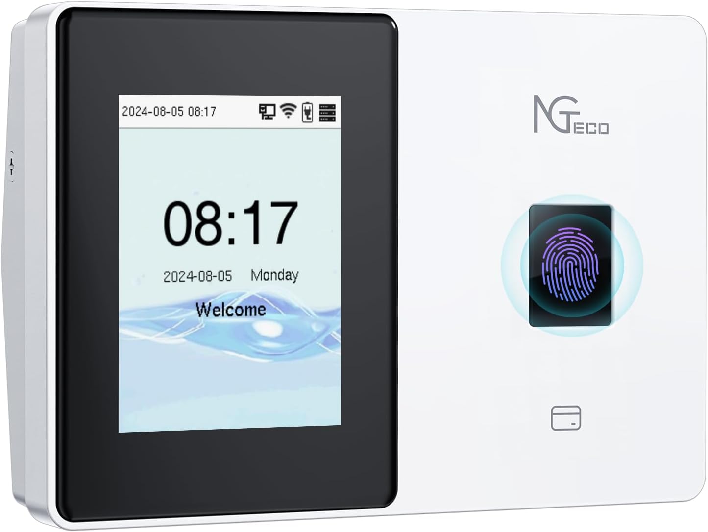 NGTeco Cloud Clocking in Machine, 2.4/5GHz WiFi Time Clocks for Employees Small Business, TC2 Fingerprint Biometric Attendance System with Remote Control Software ＆ iOS/Android App (0 Monthly Fee)