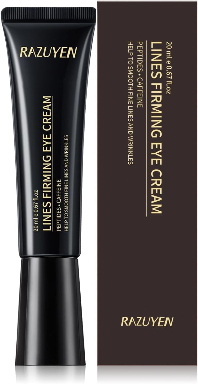 RAZUYEN Under Eye Cream For Dark Circles, Puffiness and Wrinkles, Hyaluronic Acid + Peptide + Caffeine Eye Cream Anti Aging, Hydrating Eye Care, 20ml/0.67 fl oz
