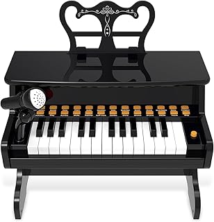 Upgraded Classical Piano for Kids - Black Professional Musical Keyboard Piano Instrument Toys for 3 5 7 9 Years Old Beginners Educational Instruments Birthday Gift
