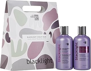 Oligo Professionnel - Blacklight Purple Shampoo & Conditionner - Sulfate-Free - Removes Yellow Tones - Refreshes Faded Highlights - Argan oil - 11 Amino Acids - Moisturizing Formula - 8.5oz Duo Bundle