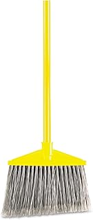 Rubbermaid Commercial 637500GY Angled Large Broom, Poly Bristles, 46 7/8-Inch Metal Handle, Yellow/Gray