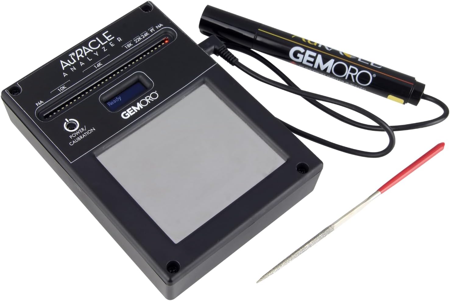 GemOro Auracle Analyzer Gold Tester | Accurate Compact Portable Electronic High Karat Gold & Platinum Tester | Precision Jewelry Tool with Expert Professional Reading & Accuracy