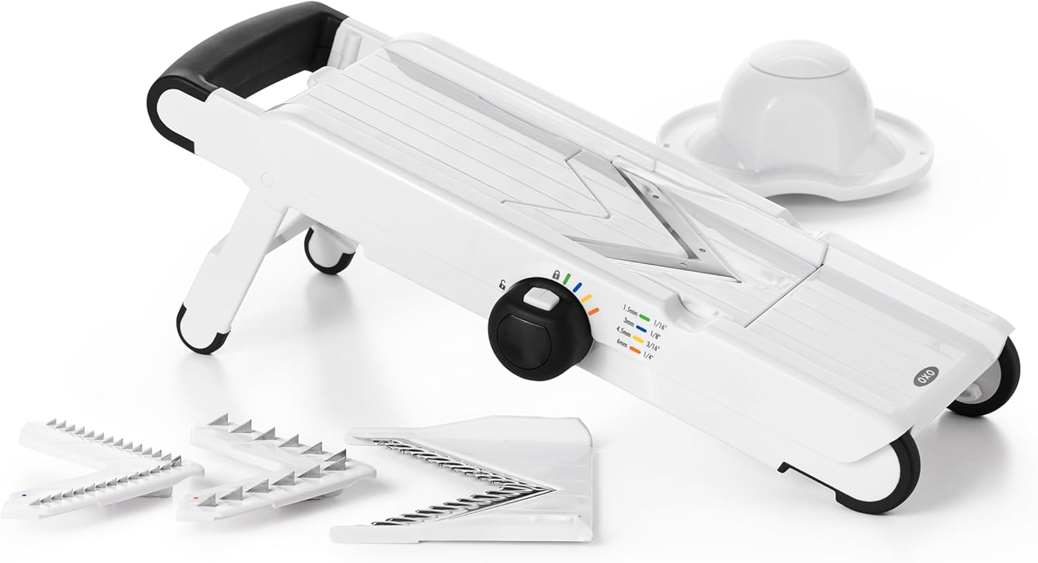 OXO Good Grips V-Blade Mandoline Slicer, 18/8 Stainless Steel, White/Black