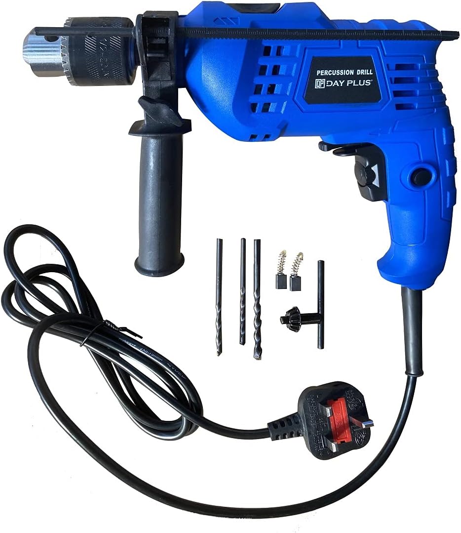 Impact Drill, 850W 3000 RPM Hand Corded Electric Hammer Drill - 360° Rotary Handle, Dual Mode for Drilling & Impact, Variable Speed for Steel, Masonry, Concrete & Wood
