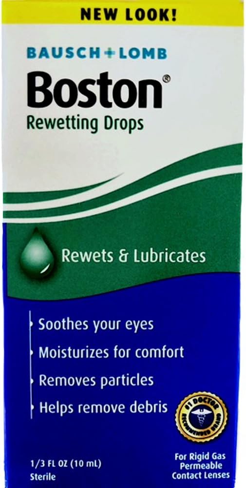 Bausch and Lomb Boston Rewetting Drops for Gas Permeable Contact Lenses 10ml - 1pk